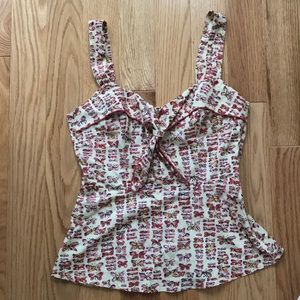 Anthropologie Butterfly Bustier Top